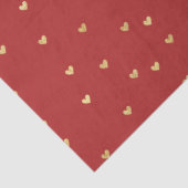 Papier Mousseline Gold Red Hearts (Détail)