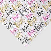 Papier Mousseline Gold Rose Black Confetti Love (Détail)