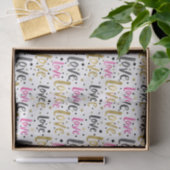 Papier Mousseline Gold Rose Black Confetti Love (Cadeau)