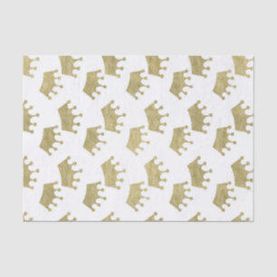 Papier Mousseline Gold Royal Crowns Fairytale Princess Baby shower