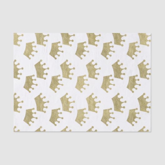 Papier Mousseline Gold Royal Crowns Fairytale Princess Baby shower (Recto)