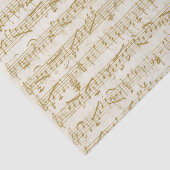 Papier Mousseline Gold Sheet Musique manuscrite Vintage désistée (Détail)