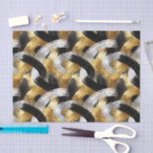 Papier Mousseline Gold Silver Black Christmas Celebration (Artisanat)