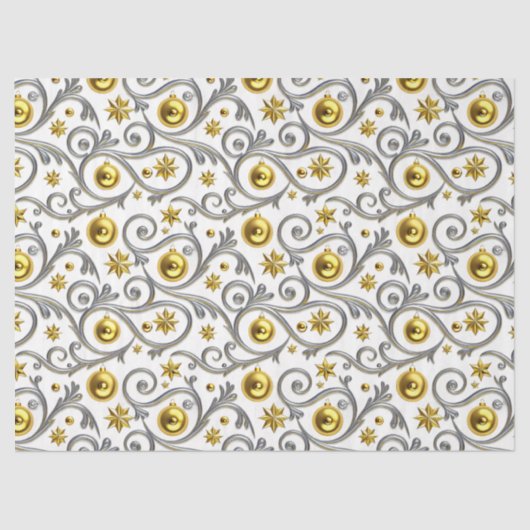 Papier Mousseline Gold & Silver Swirl Elegance (Recto)