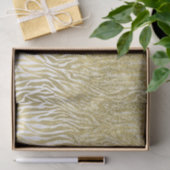 Papier Mousseline Gold Sparkle Faux Glitter Zebra (Cadeau)