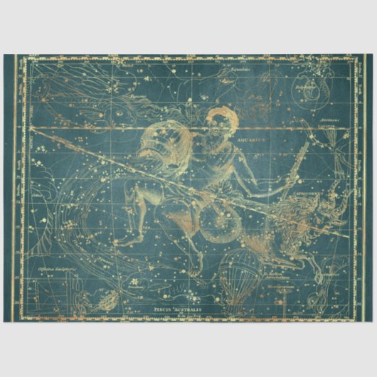 Papier Mousseline Gold Star Map Series Design 20 (Recto)