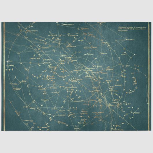 Papier Mousseline Gold Star Map Series Design 21 (Recto)