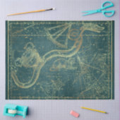 Papier Mousseline Gold Star Map Series Design 24 (Artisanat)