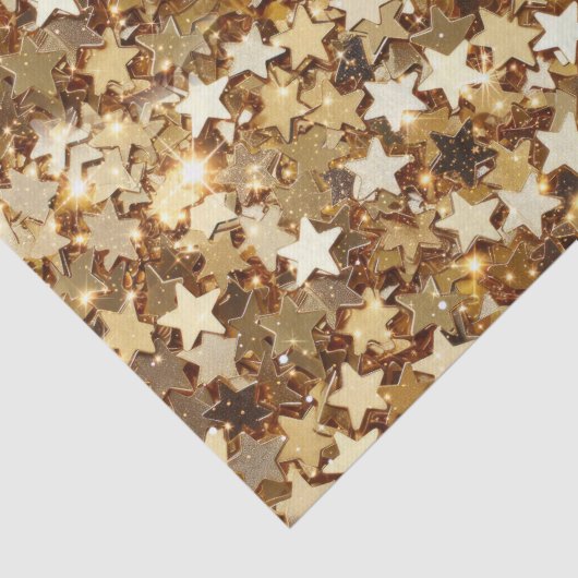 Papier Mousseline Gold Stars Confetti (Détail)