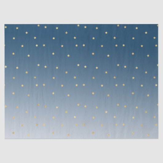 Papier Mousseline Gold Stars Sky Shine Bright Ombre (Recto)