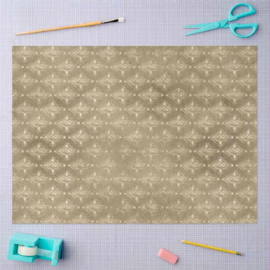 Papier Mousseline Gold SteamPunk Series Design 27 (Artisanat)