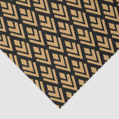 Papier Mousseline Gold sur le Motif géométrique Art déco noir (Détail)