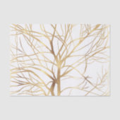 Papier Mousseline Gold Tree Silhouette (Recto)