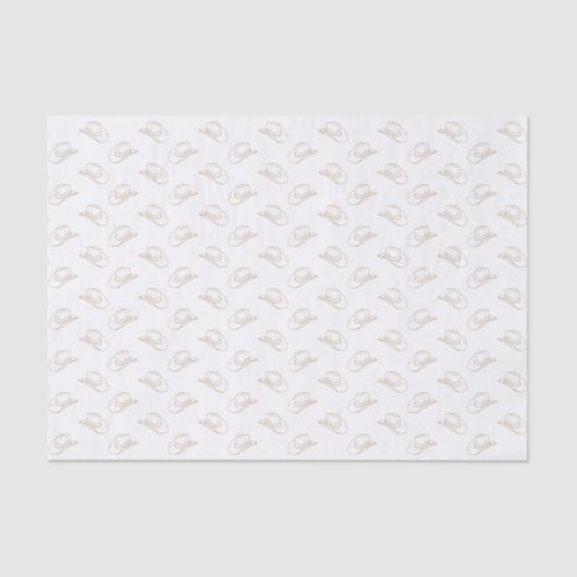 Papier Mousseline Gold Western Cowboy Casquette Rodeo (Recto)