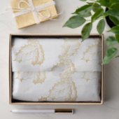 Papier Mousseline Gold Winter Feuilles Berries White Christmas (Cadeau)