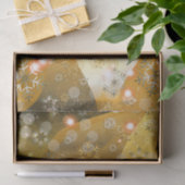 Papier Mousseline Gold Winter Wonderland Snowflakes Et Lumières (Cadeau)