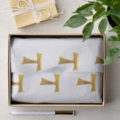 Papier Mousseline Golden 3-D Look Franciscan Tau Cross (Cadeau)