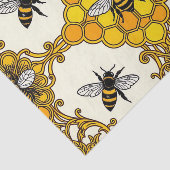 Papier Mousseline Golden Bee Honeycomb Pattern (Détail)