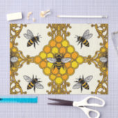 Papier Mousseline Golden Bee Honeycomb Pattern (Artisanat)