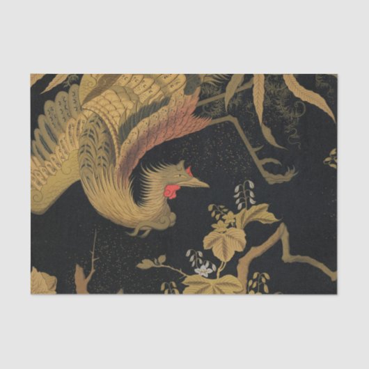 Papier Mousseline Golden Bird Japanese Classic Antique (Recto)