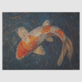 Papier Mousseline Golden Koi Decoupage (Recto)