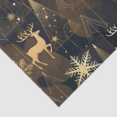 Papier Mousseline Golden Noir Christmas Forest (Détail)