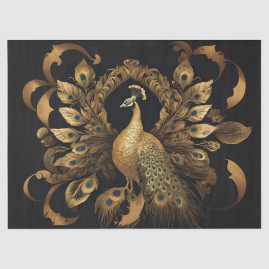 Papier Mousseline Golden Peacock (Recto)