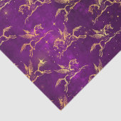 Papier Mousseline Golden Pegasus Sparkle Pattern on Regal Purple (Détail)