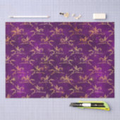 Papier Mousseline Golden Pegasus Sparkle Pattern on Regal Purple (Artisanat)