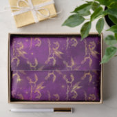 Papier Mousseline Golden Pegasus Sparkle Pattern on Regal Purple (Cadeau)