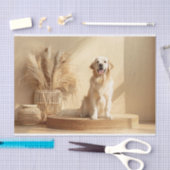 Papier Mousseline Golden Retriever10 (Artisanat)