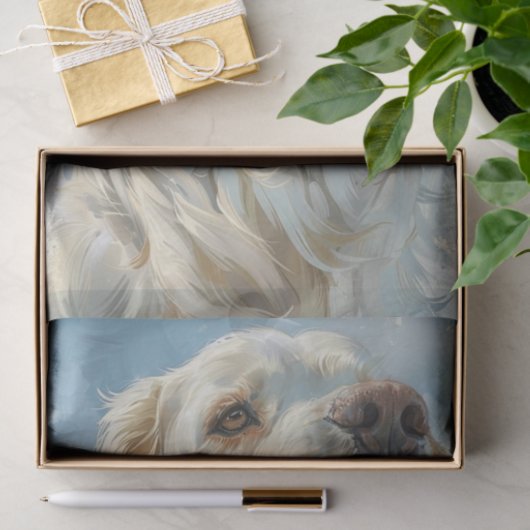 Papier Mousseline Golden Retriever3 (Cadeau)