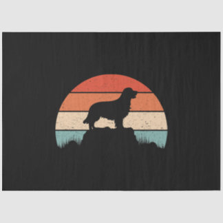 Papier Mousseline Golden Retriever Amoureux des chiens Retro Sunset