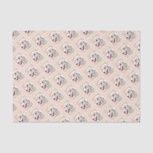 Papier Mousseline Golden Retriever avec le Dog Peg de Tennis Ball (Recto)