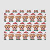 Papier Mousseline Golden Retriever Chien race Noël (Recto)