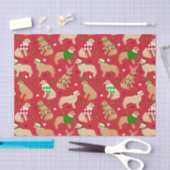 Papier Mousseline Golden Retriever de Noël (Artisanat)