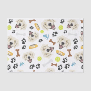 Papier Mousseline Golden retriever de sourire de chien