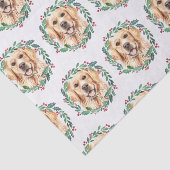 Papier Mousseline Golden Retriever Elegant Chien Noël (Détail)