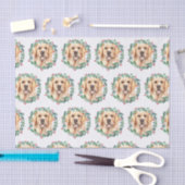 Papier Mousseline Golden Retriever Elegant Chien Noël (Artisanat)