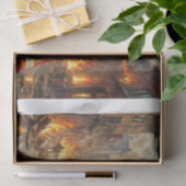 Papier Mousseline Golden Retriever en tant que Firfighter - (Cadeau)