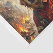 Papier Mousseline Golden Retriever en tant que Firfighter - (Détail)