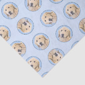 Papier Mousseline Golden Retriever Painting mignon Original Chien Ar (Détail)