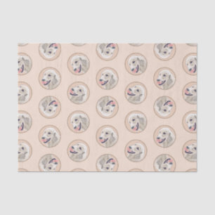 Papier Mousseline Golden Retriever Painting mignon Original Chien Ar