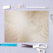 Papier Mousseline Golden Shine Botanique Tropical Palm Tree Feuilles (Artisanat)