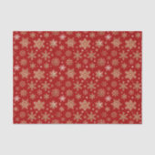 Papier Mousseline Golden Snowflakes Christmas (Recto)