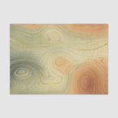 Papier Mousseline Golden Strata | Pêche Brûlée Orange Vert Agate (Recto)