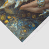 Papier Mousseline Golden White Dragon Imaginaire Queen Découpage Art (Détail)