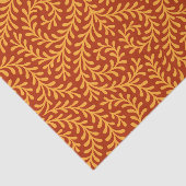 Papier Mousseline Golden Yellow Leafy Vine Pattern  (Détail)