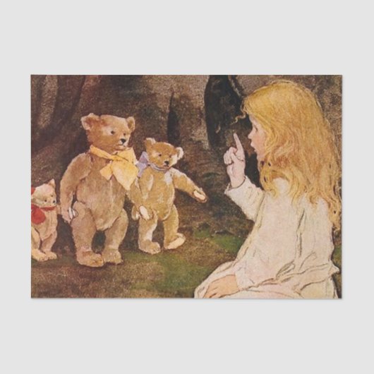 Papier Mousseline "Goldilocks and the Bears" de Jessie Willcox Smith (Recto)