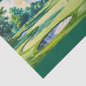 Papier Mousseline Golf 80e anniversaire au golf de golf pour golfeur (Détail)